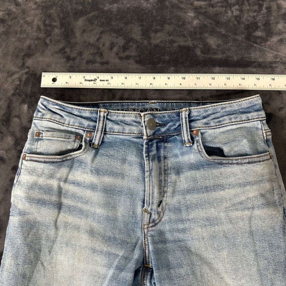 American Eagle Slim Straight Jeans Mens 30x30 Light Wash Airflex+ Denim - Picture 2 of 10
